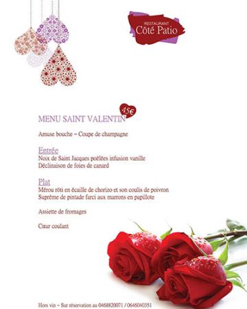 Affiche Saint Valentin Le Côté Patio