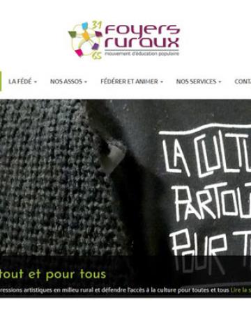 Site Internet Fédération des Foyers Ruraux 31-65